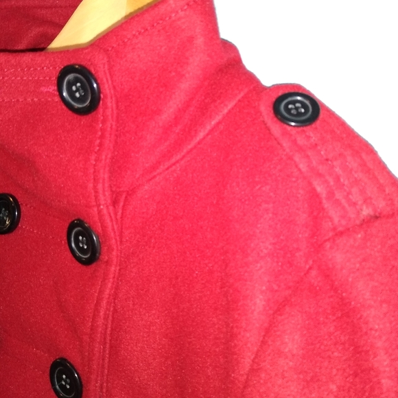 Forever 21 Peacoat Red button down lined large - Picture 5 of 11